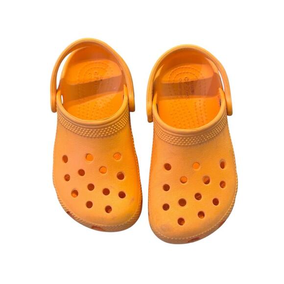 Crocs Unisex Kids Yellow Classic Clogs Size 11 - Picture 8 of 8